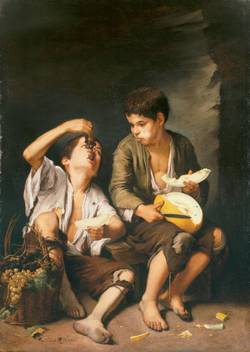 MURILLO, Bartolom� Esteban-Boys Eating Fruit